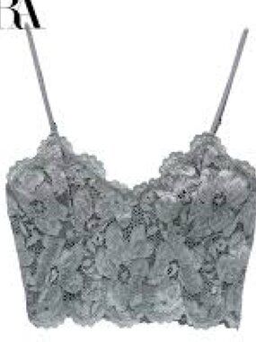 Zara Light Blue Lace Bralette